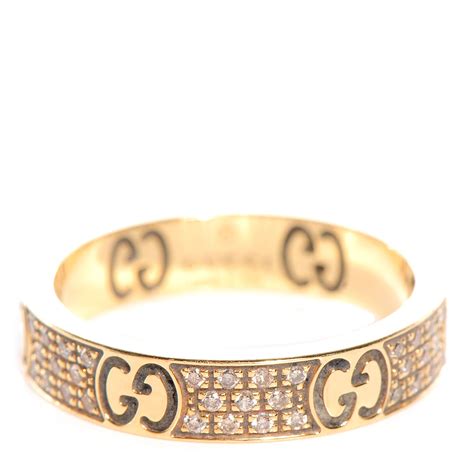 gucci 18k ring|gucci diamond link ring.